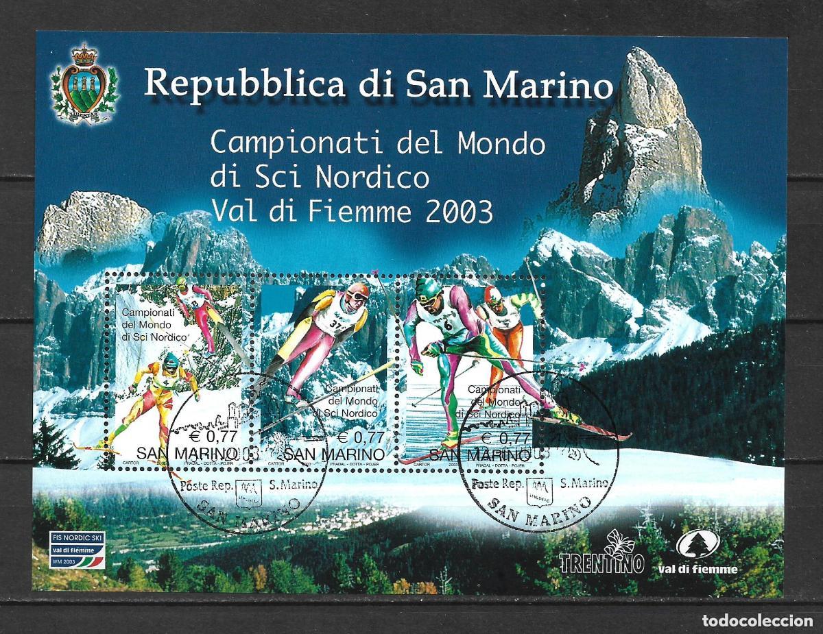 Sellos: san marino 2003 scott 1559 completa usado 7&euro; - 31/12