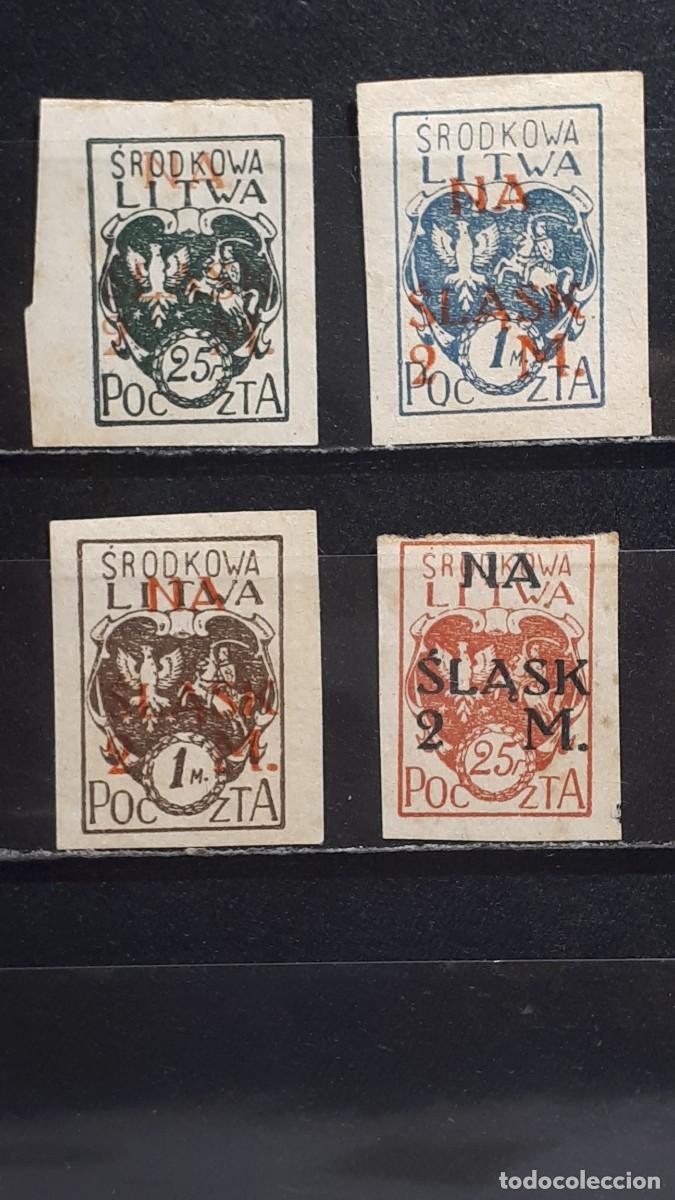 Sellos: LITUANIA. OCUPACI&Oacute;N POLACA, A&Ntilde;O 1921. **/ *.YVERT 36/9