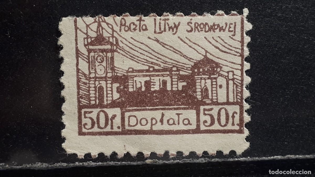 Sellos: LITUANIA. OCUPACI&Oacute;N POLACA, A&Ntilde;O 1920. *. YVERT tasas 1