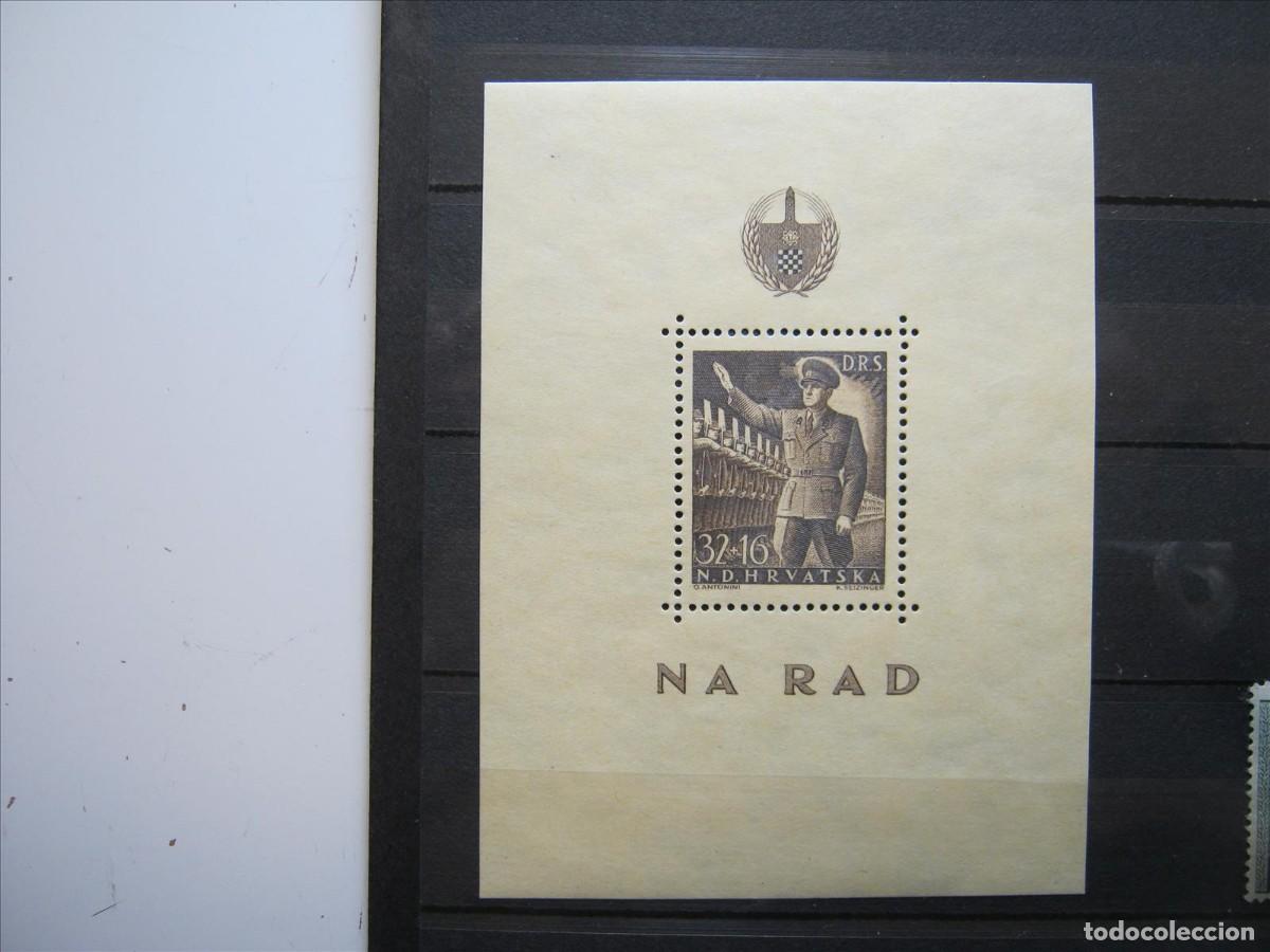 Sellos: CROACIA 1944 HOJA BLOQUE YVERT HB 7 MNH** LUJO.
