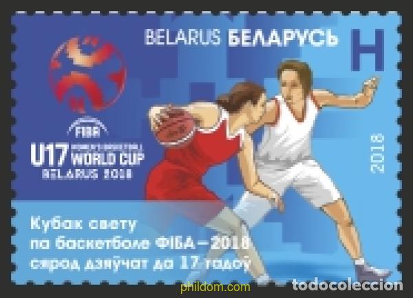 Sellos: 624027 MNH BIELORRUSIA 2018 COPA DEL MUNDO DE BALONCESTO FEMENINO