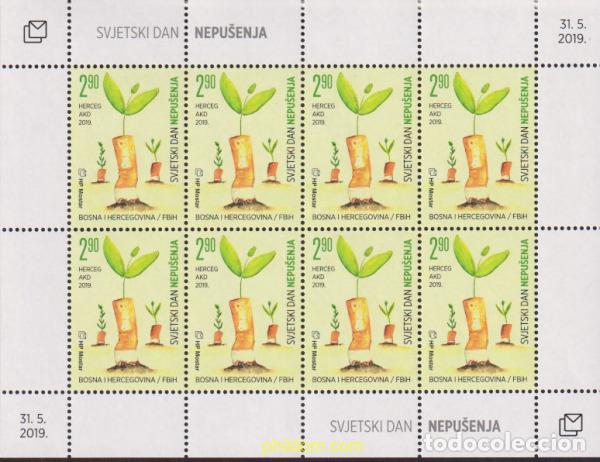Sellos: 612317 MNH BOSNIA-HERZEGOVINA. Adm Croata 2019 DIA MUNDIAL SIN TABACO
