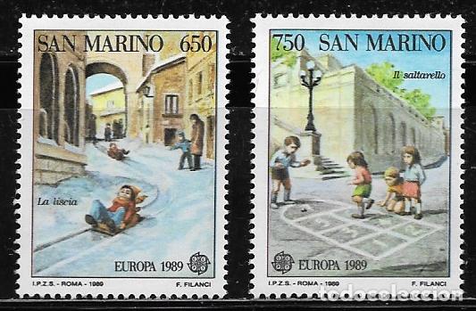 Sellos: SAN MARINO 1989, Ivert 1204/05 - EUROPA. MNH.