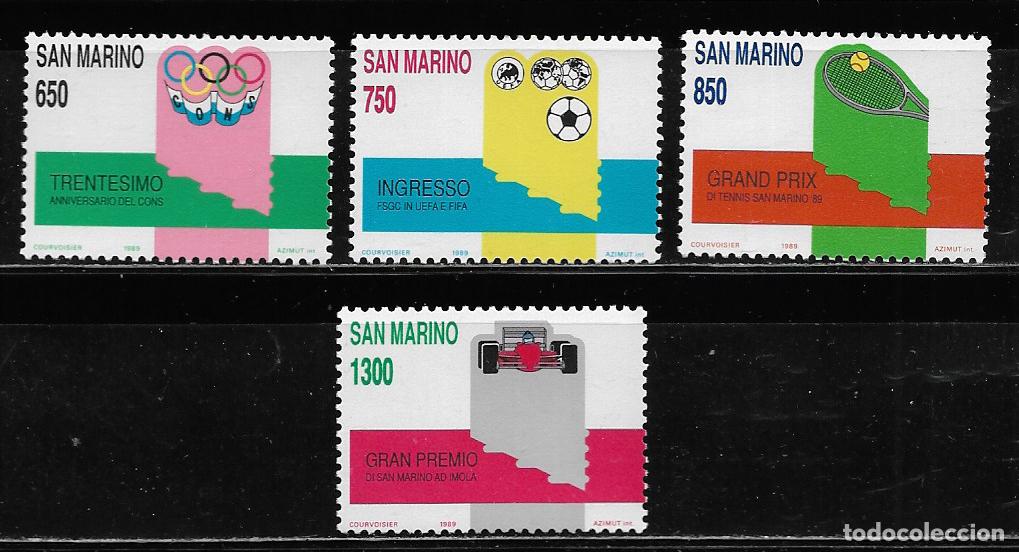 Sellos: SAN MARINO 1989, Ivert 1206/09 - DEPORTES EN SAN MARINO. MNH.