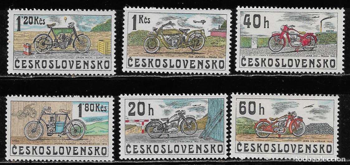Briefmarken: CHECOSLOVAQUIA 1975, Ivert 2117/22- MOTOCICLETAS. MNH.