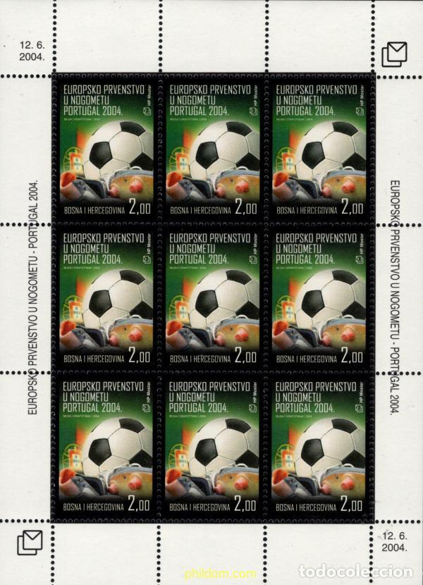 Sellos: 786080 MNH BOSNIA-HERZEGOVINA. Adm Croata 2004 CAMPEONATOS EUROPEOS DE FUTBOL
