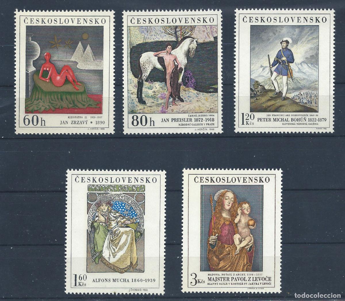 Sellos: Tch&eacute;coslovaquie N&deg;1686/90** (MNH) 1968 - Arts &rdquo;Tableaux&rdquo;