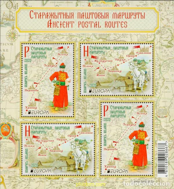 Sellos: 640140 MNH BIELORRUSIA 2020 EUROPA-ANTIGUAS VIAS POSTALES