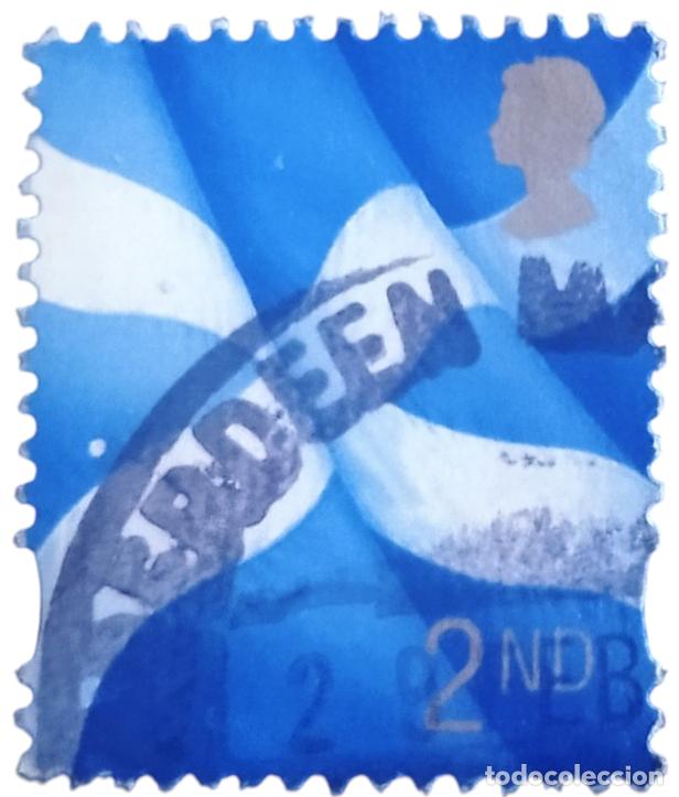 Sellos: ESCOCIA 1999 EMISIONES REGIONALES - BANDERA. USADO.