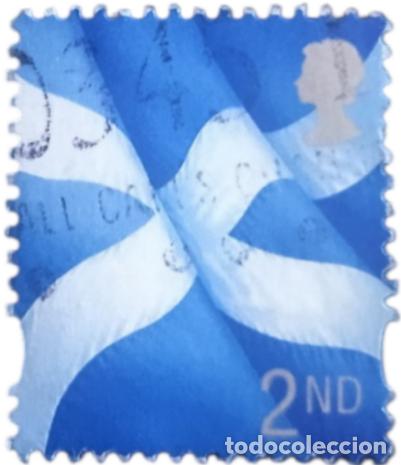 Sellos: ESCOCIA 1999 EMISIONES REGIONALES - BANDERA. USADO.