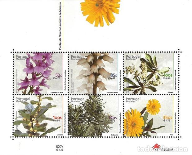 Sellos: Madeira 2000, SW-205/10HB &rdquo;Flores locales&rdquo;./ Nuevo, sin charnela. MNH.