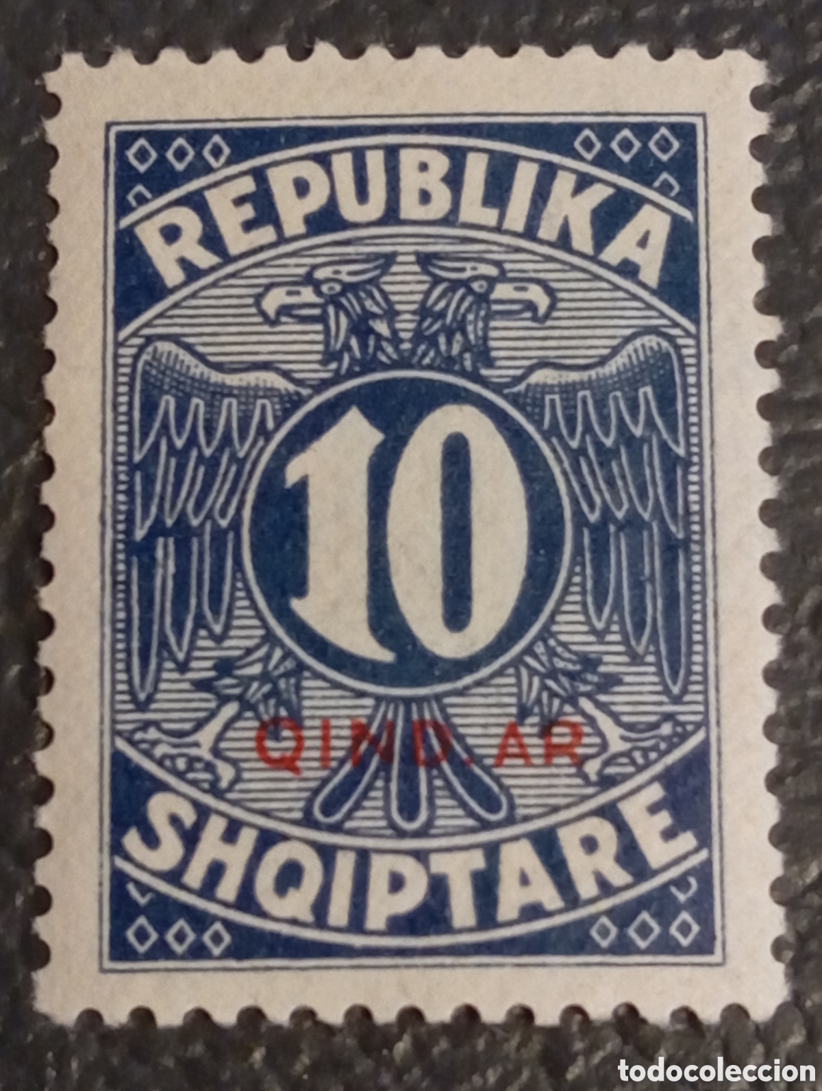 Sellos: Albania 1925 - Sello de Tasa 10 Qind Ar - Michel AL P26 MH