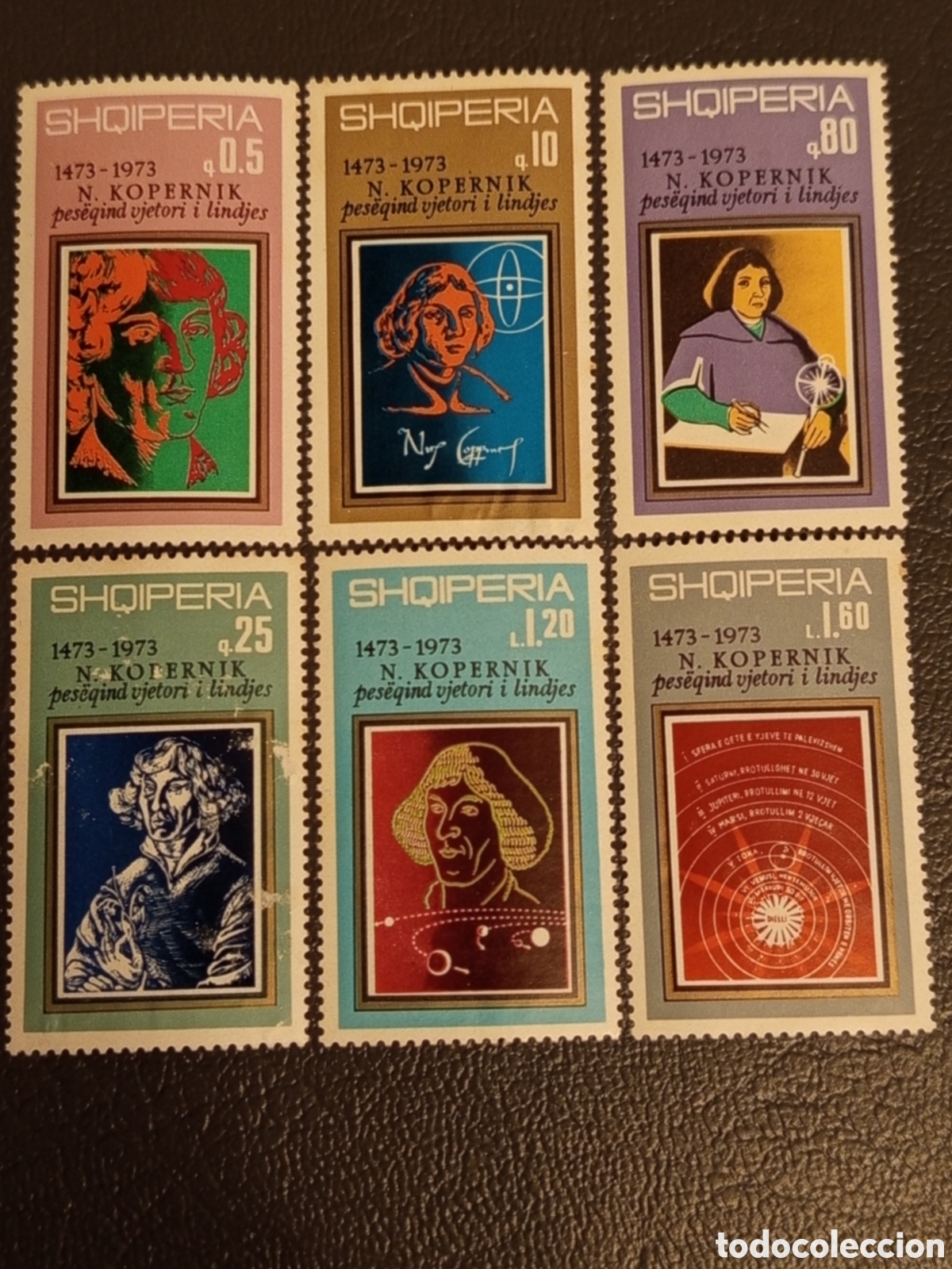 Sellos: Albania 1973 - Serie Completa Nicol&aacute;s Cop&eacute;rnico MH (C&oacute;d. Michel 1604-1609)