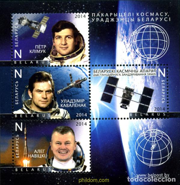 Sellos: 318502 MNH BIELORRUSIA 2014 PERSONAJES. ESPACIO, COSMONAUTAS BIELORRUSOS