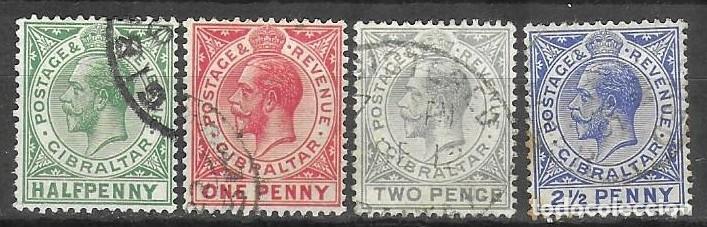 Sellos: SELLOS USADOS DE GIBRALTAR 1912, YT 63/ 66