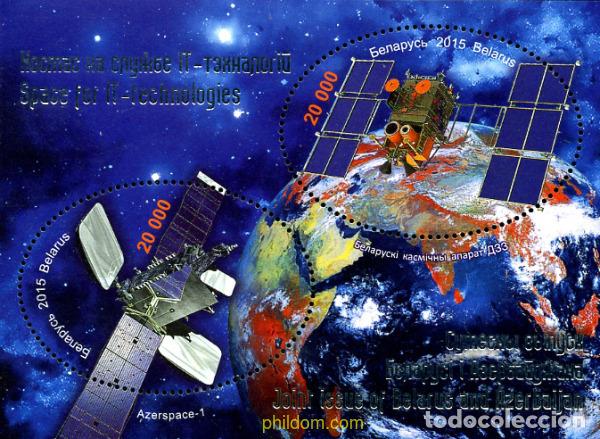 Sellos: 352963 MNH BIELORRUSIA 2015 COMUNICACIONES. ESPACIO. TECNOLOGIA DE LA COMUNICACION