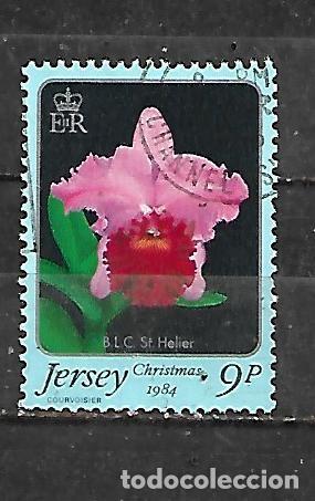 Sellos: 1984: JERSEY Navidad. Orqu&iacute;deas - Brassolaeliocattleya St. Helier (usado)