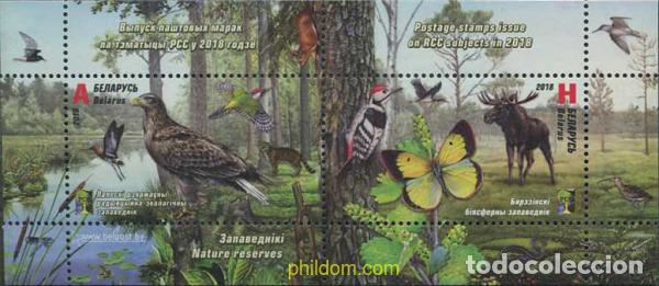 Sellos: 599323 MNH BIELORRUSIA 2018 FAUNA. RESERVAS NATURALES