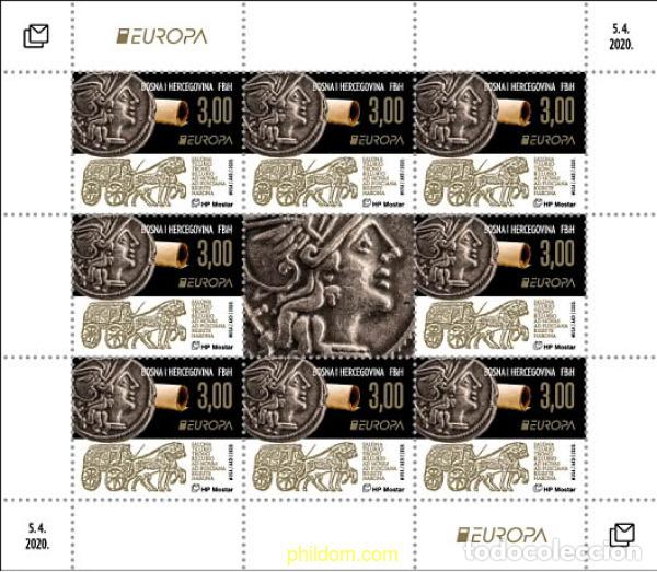 Sellos: 786896 MNH BOSNIA-HERZEGOVINA. Adm Croata 2020 EUROPA CEPT 2020 - ANTIGUAS RUTAS POSTALES