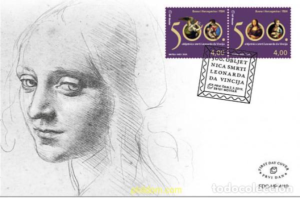 Sellos: 612326 MNH BOSNIA-HERZEGOVINA. Adm Croata 2019 500 ANIVERSARIO DE LA MUERTE DE LEONARDO DA VINCI