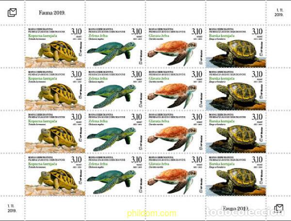 Sellos: 619990 MNH BOSNIA-HERZEGOVINA. Adm Croata 2019 TORTUGAS