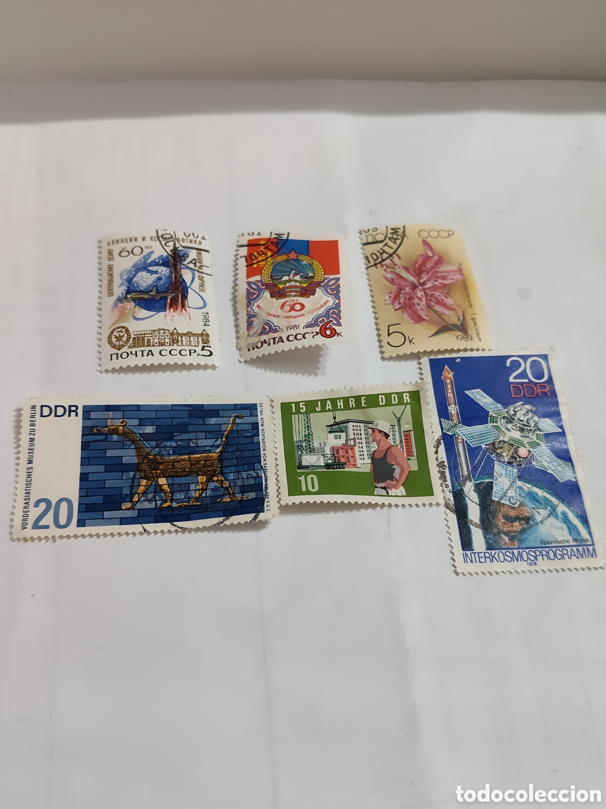 Sellos: 6 sellos de Rusia y Alemania Oriental no repetidos