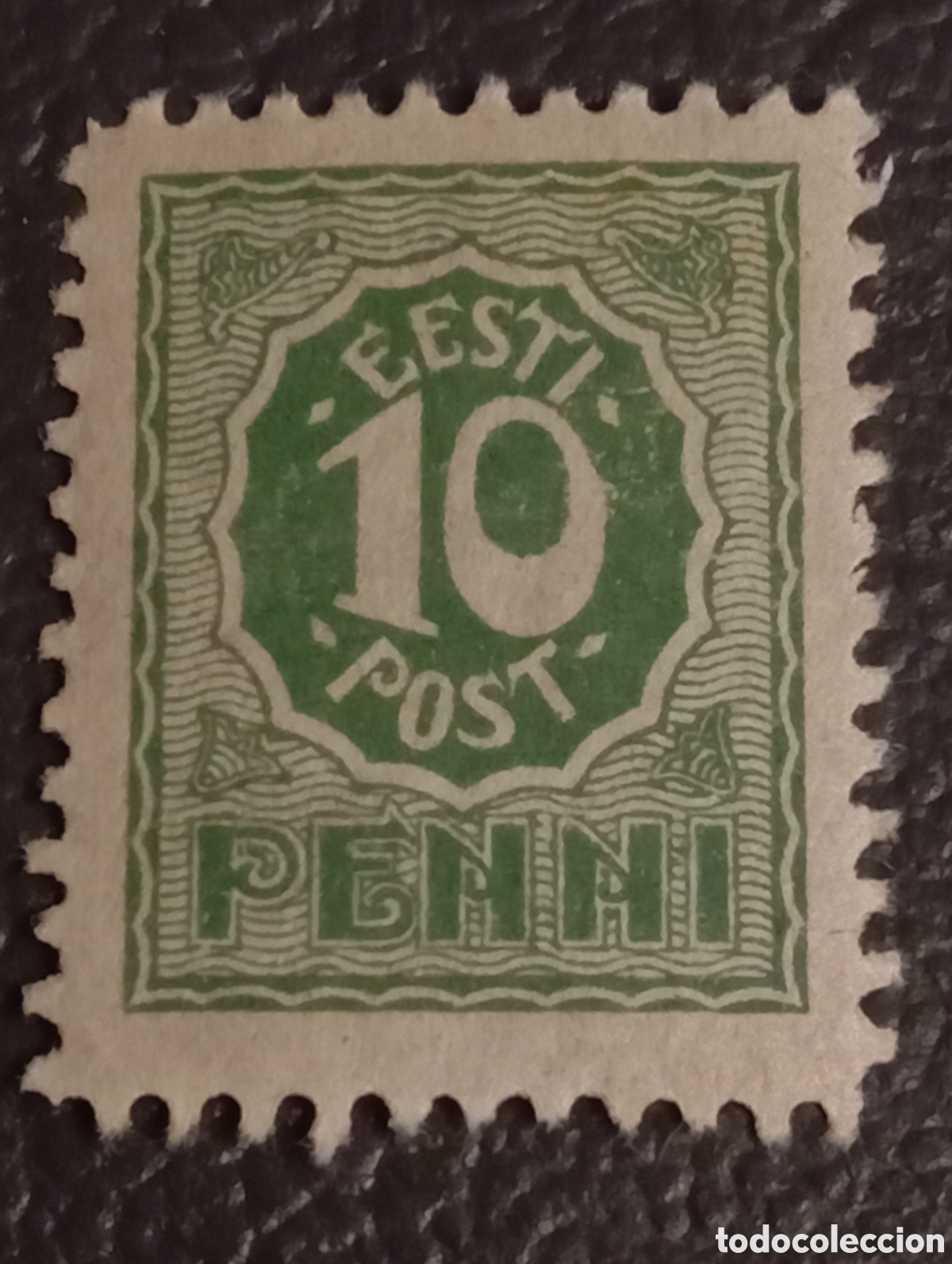 Sellos: Estonia 1919 - 10 Penni Verde - Mi:EE 8 / Sn:EE 30 - MNH