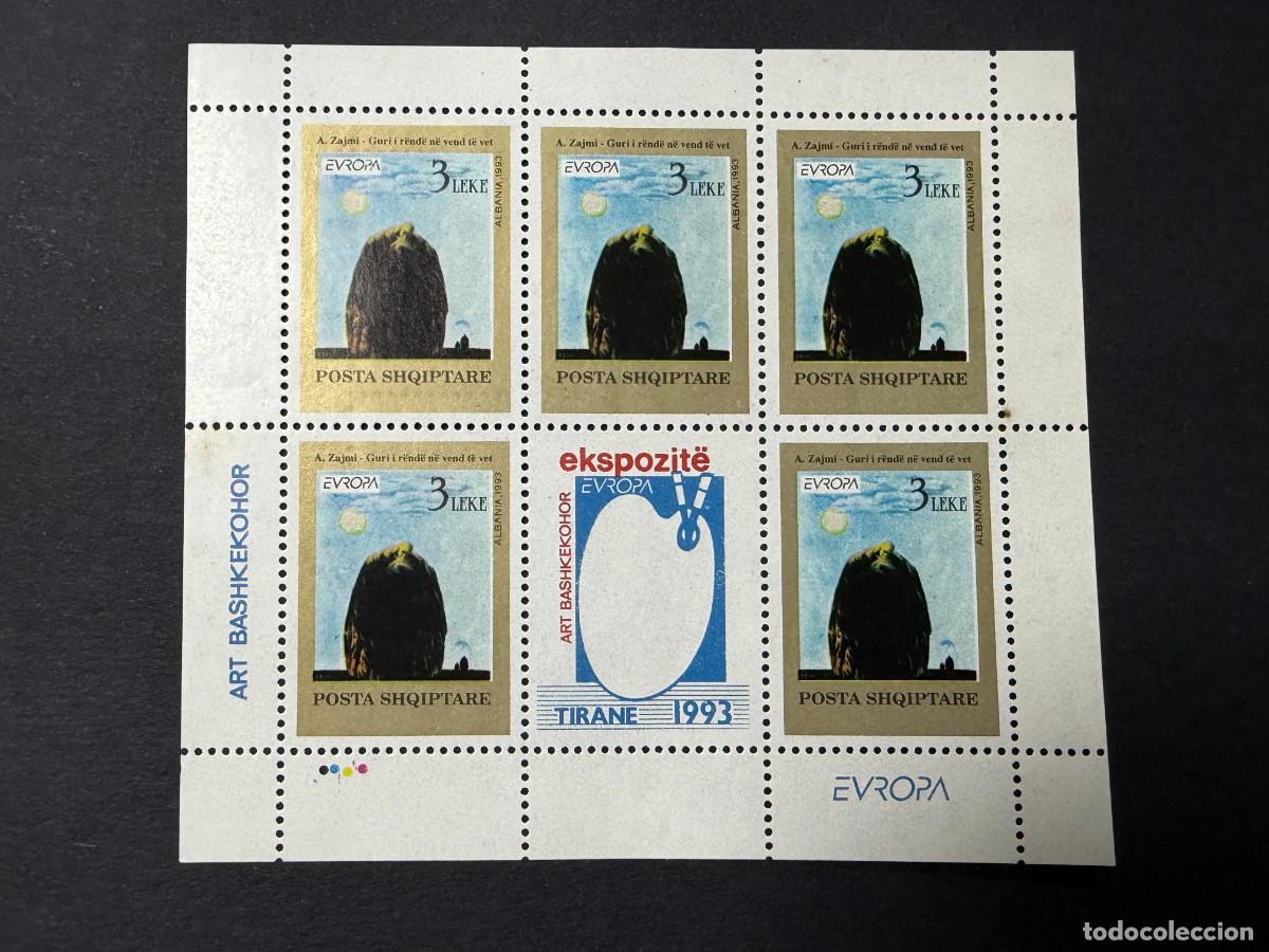 Sellos: ALBANIA, 1993. YVERT HB 2299. EUROPA CEPT. ARTE MODERNO. NUEVO. SIN FIJASELLOS