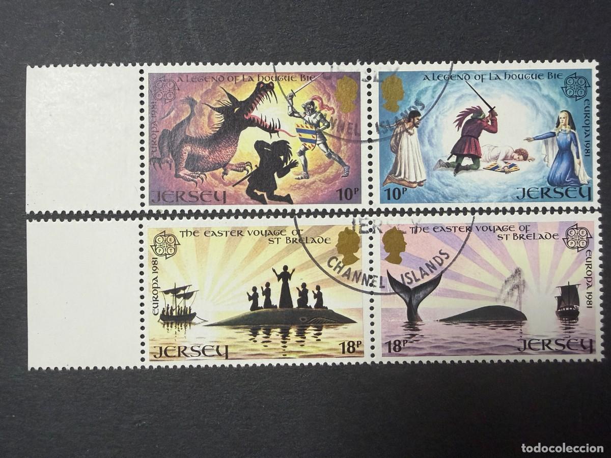 Sellos: JERSEY, 1981. YVERT 247/250. EUROPA CEPT. FOLKLORE. USADOS.