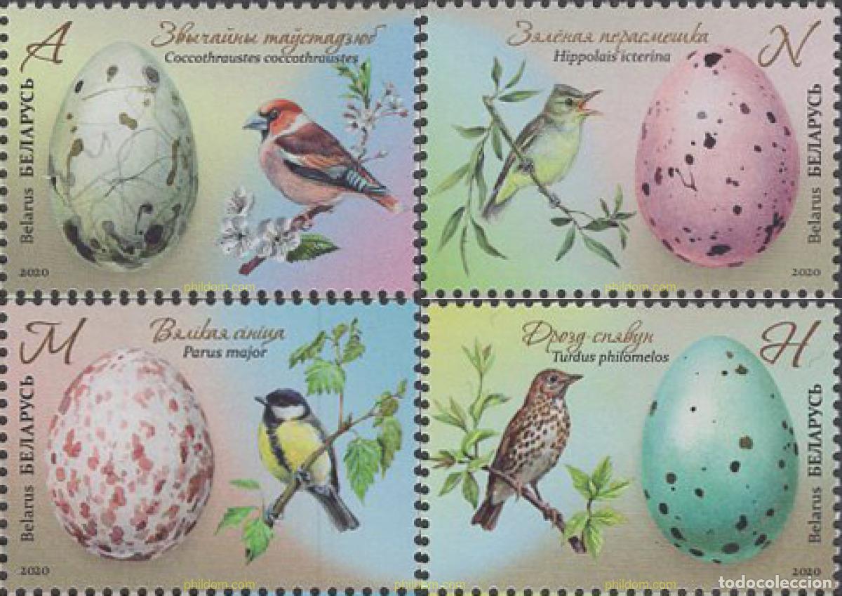 Sellos: 668668 MNH BIELORRUSIA 2020 AVES. HUEVOS DE LAS AVES