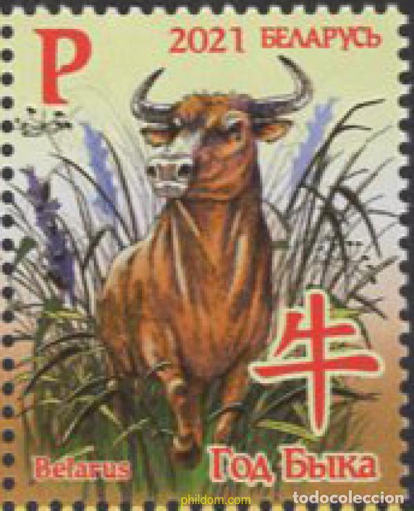 Sellos: 656319 MNH BIELORRUSIA 2021 A&ntilde;O LUNAR CHINO DEL BUEY