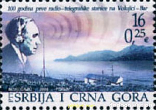 Sellos: 158754 MNH SERBIA Y MONTENEGRO 2004 100 ANIVERSARIO DE LA PRIMERA ESTACION DE RADIO TELEGRAFO EN VO