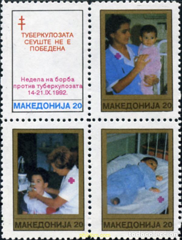 Sellos: 165721 MNH MACEDONIA 1992 SEMANA DE LA LUCHA CONTRA LA TUBERCULOSIS