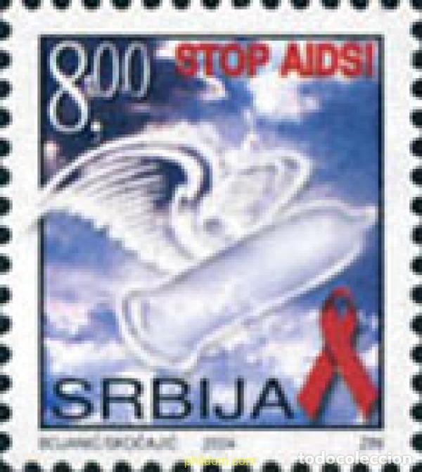 Sellos: 157203 MNH SERBIA Y MONTENEGRO 2004 LUCHA CONTRA EL SIDA