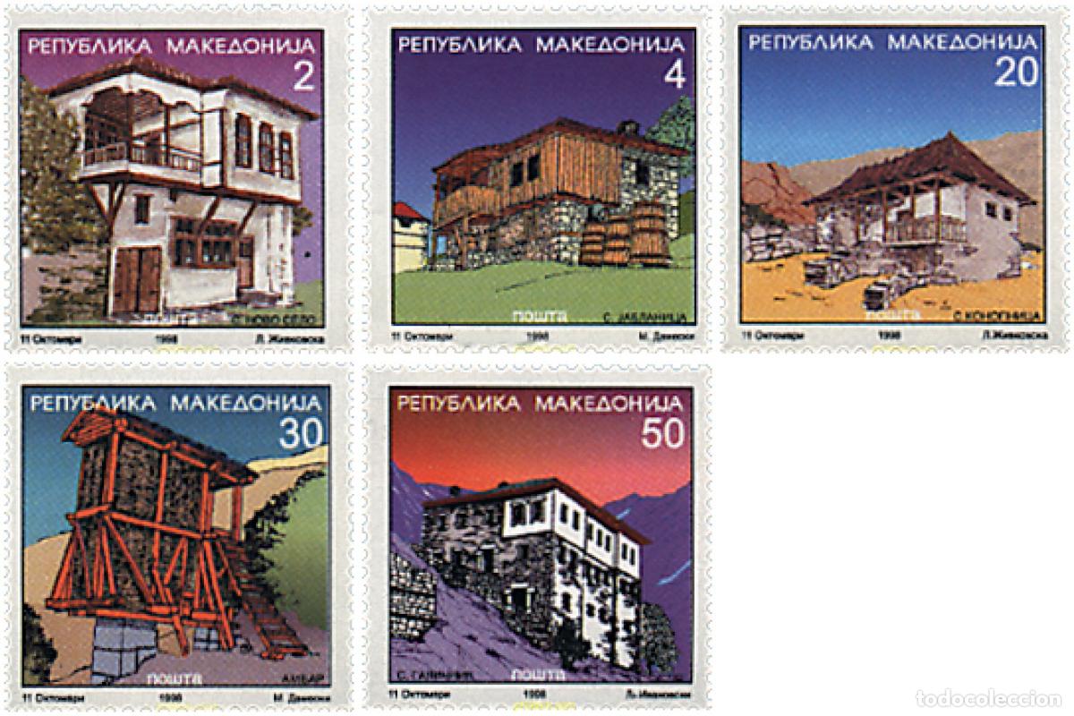Sellos: 66033 MNH MACEDONIA 1998 CASAS TIPICAS