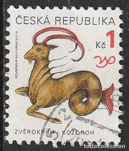 Sellos: Chequia Rep&uacute;blica 1998 Scott 3063 Sello &ordm; Signos del Zod&iacute;aco Capricornio Michel 199 Czech Republic
