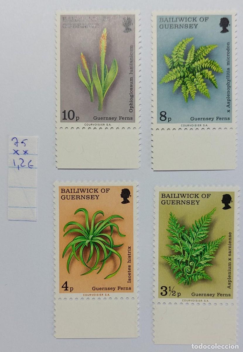 Sellos: Guernsey 1975 Helechos ** MNH