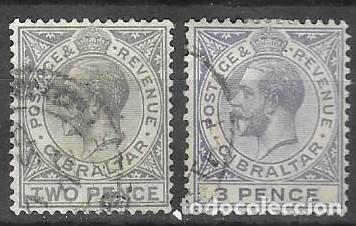 Sellos: SELLOS USADOS DE GIBRALTAR 1921, YT 76 + 78