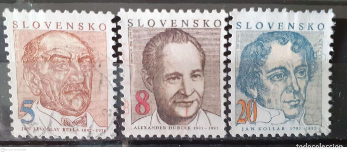Sellos: ESLOVAQUIA n&ordm; 137/139&ordm; Personajes. Serie completa
