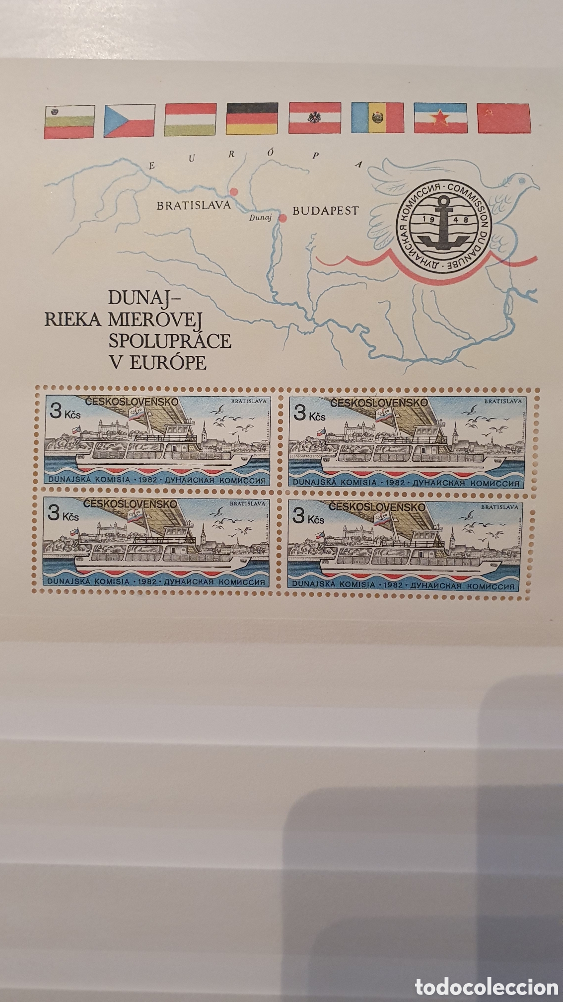 Sellos: Danubio Azul. CHECOESLOVAQUIA 1982