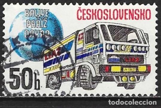 Sellos: Checoslovaquia 1989 - Mi 2984 - YT 2787 - Cami&oacute;n del rally Par&iacute;s-Dakar