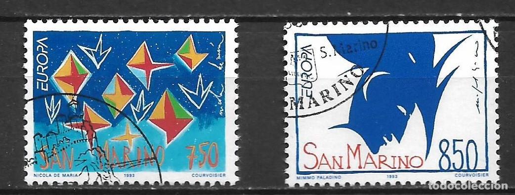 Briefmarken: san marino 1993 sello usado europa cept 2.10&euro;- 8/6