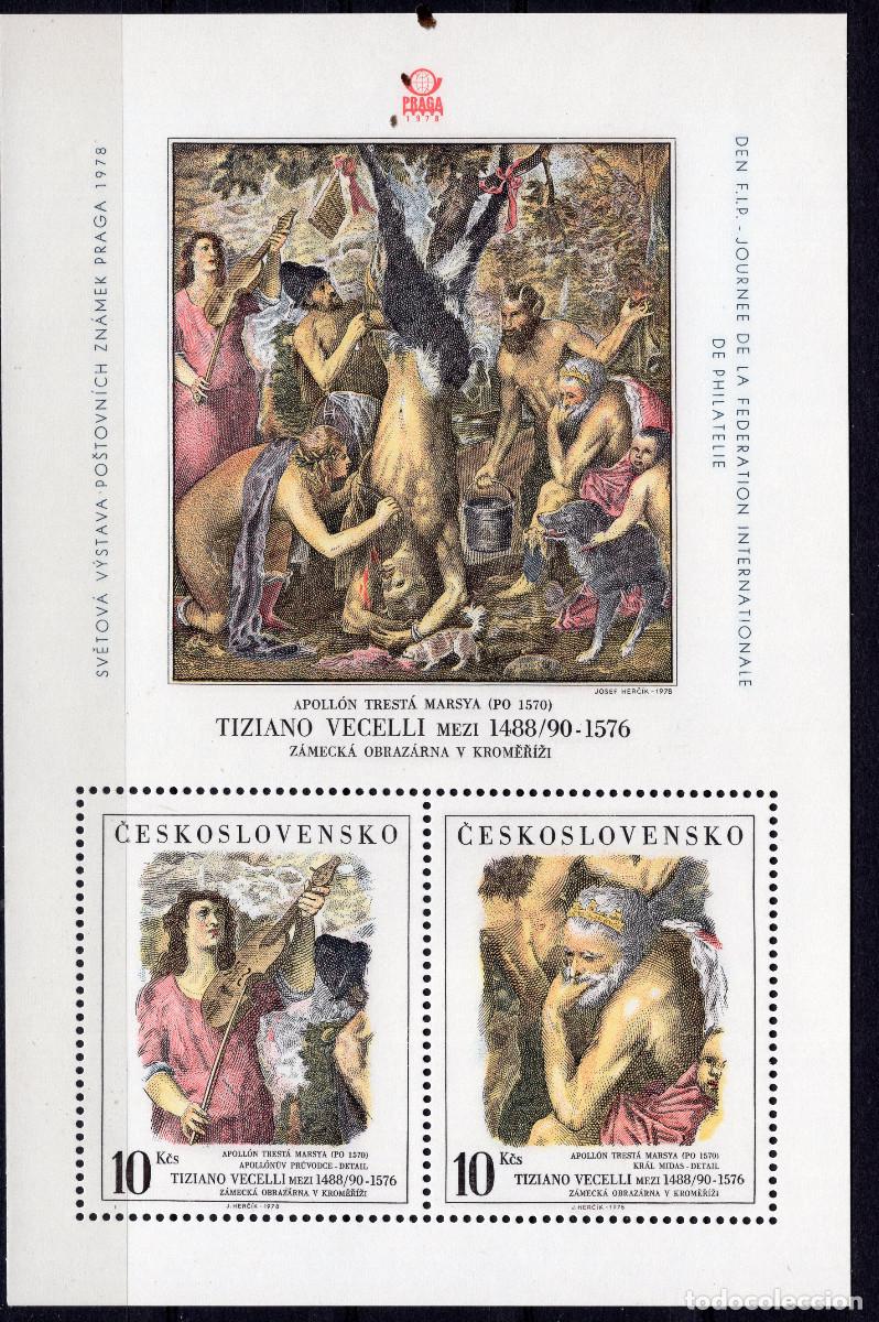 Sellos: CHECOESLOVAQUIA 1978 STAMP MICHEL CS BL38