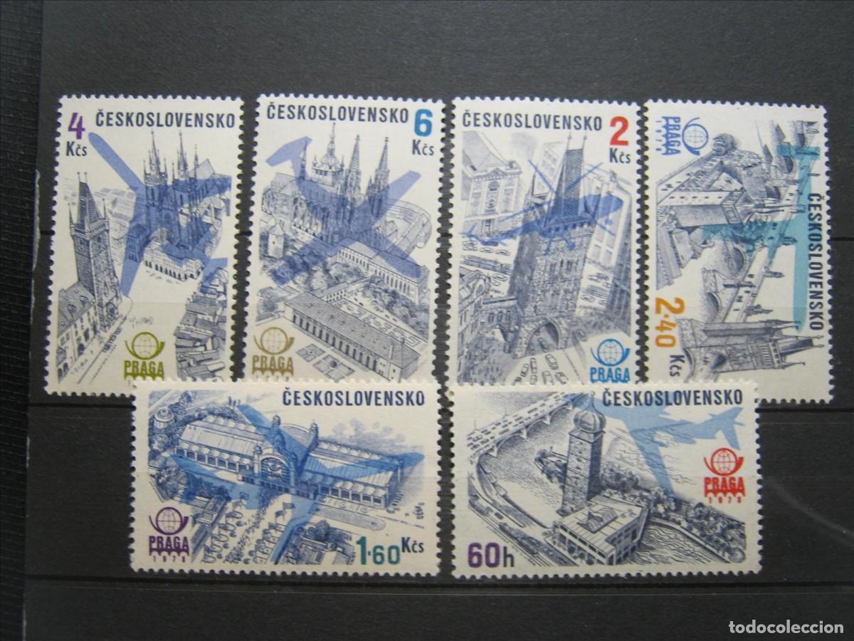 Sellos: CHECOSLOVAQUIA 1976 A&Eacute;REOS SERIE YVERT 72/78 MNH** SIN CHARNELA LUJO.