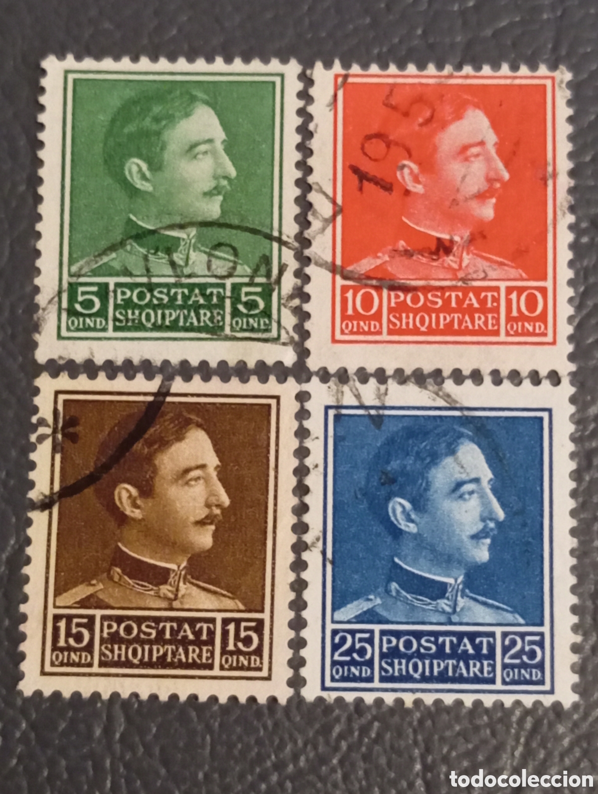 Sellos: Albania 1930 - Serie Rey Zog I - Bloque de 4 Valores Usados (Michel 222/225)