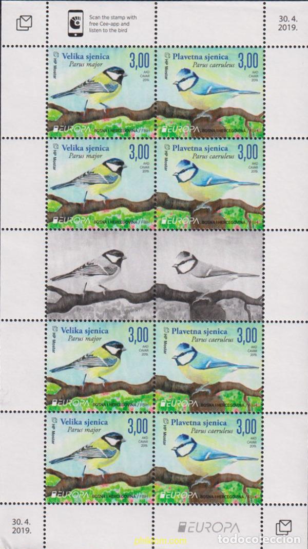Sellos: 612330 MNH BOSNIA-HERZEGOVINA. Adm Croata 2019 EUROPA CEPT 2019 - NATIONAL BIRD