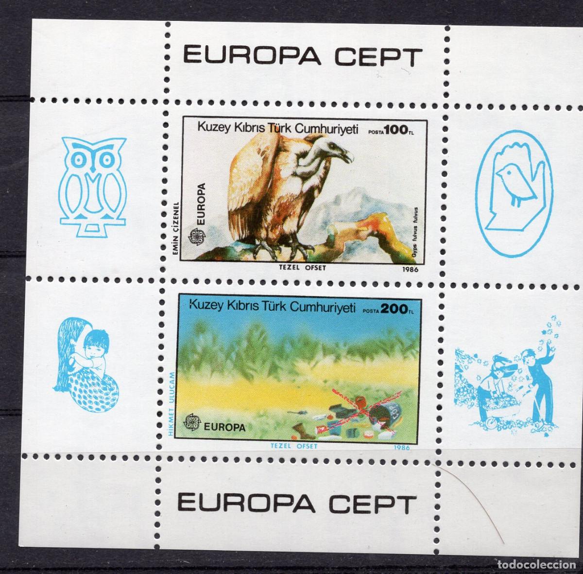 Sellos: CHIPRE DEL NORTE 1986 STAMP FDC MICHEL TR-NC BL5