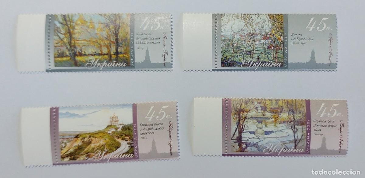 Sellos: Ucrania 2004 Pintando un cuadro que representa Kyiv ** MNH