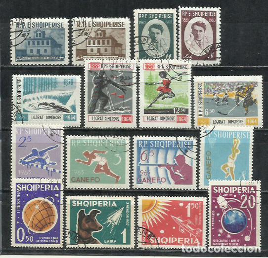 Sellos: 8054-ALBANIA 6 SERIES COMPLETAS VALOR 15,00&euro; MUY ESCASAS.