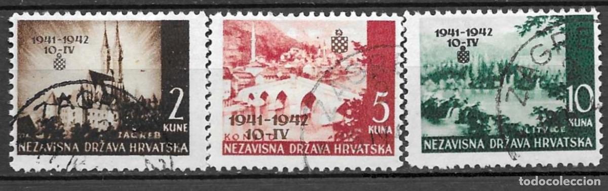 Sellos: CROACIA 1942- USADOS- PAISAJES- SERIE COMPLETA